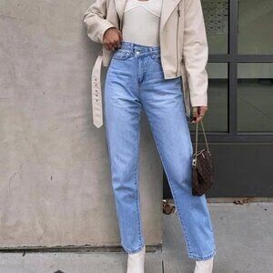 YMI crossover waist Straight Leg Jeans